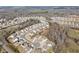Community aerial view showcasing homes with well-maintained lawns, trees, and cul-de-sacs at 7995 Brewton Creek Dr, Cumming, GA 30028