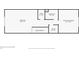 Second floor plan displaying the attic and dimensions for the bedroom, bathroom, and closet at 7995 Brewton Creek Dr, Cumming, GA 30028
