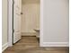 A view of a bathroom featuring a white shower and toilet at 642 Egrets Landing #66, Covington, GA 30014