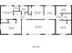 Floor plan of the house with the layout of rooms, including bedrooms, living room, kitchen, and bathrooms at 1433 Dennis Dr, Decatur, GA 30032
