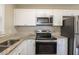 Updated kitchen featuring stainless steel appliances and bright white cabinets at 1925 Campbellton Sw Rd, Atlanta, GA 30311