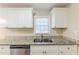 Close up of new kitchen featuring granite countertops and stainless steel dishwasher and sink at 3192 Belfort Se Rd, Atlanta, GA 30354