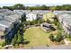 Aerial view of a residential community, featuring lush green spaces and a centrally located community pavilion at 754 Aerial Way, Atlanta, GA 30312