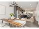 Open concept view from dining room into kitchen and living area at 754 Aerial Way, Atlanta, GA 30312