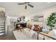 Open concept living room into modern kitchen and dining area at 754 Aerial Way, Atlanta, GA 30312