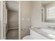 Bathroom features updated vanity with granite counters, plus neutral paint at 810 N Carter Dr, Jonesboro, GA 30236