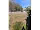 View of a backyard with a wooden fence, trees, and a small bush in the foreground at 232 Rockingham Dr, Loganville, GA 30052