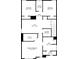 A detailed floor plan of the second floor, including the bedrooms, bathrooms, loft, and laundry room at 103 Bryon Ln, Acworth, GA 30102