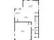 A detailed floor plan of the first floor, including the kitchen, living room, dining area, and garage at 103 Bryon Ln, Acworth, GA 30102
