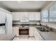 Updated kitchen featuring white cabinetry, stainless steel appliances, and a breakfast bar at 2000 Variations Dr, Atlanta, GA 30329