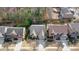 An aerial view of a well-maintained neighborhood with sidewalks and mature trees at 620 Willow Haven Way, Suwanee, GA 30024