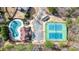Aerial view of the community pool, playground, and tennis courts at 620 Willow Haven Way, Suwanee, GA 30024