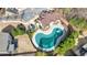 An aerial view of the community pool at 620 Willow Haven Way, Suwanee, GA 30024