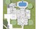 Detailed floor plan showcasing the layout of this home, including a pool, terrace, garage, and owner's suite at 1075 Lancaster Sq, Roswell, GA 30076