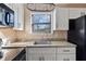 Modern kitchen sink with a window view, complemented by granite countertops and white cabinets for a clean and efficient workspace at 1687 Briarcliff Ne Rd # 8, Atlanta, GA 30306