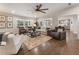 Spacious living room featuring hardwood floors, natural light, and stylish furnishings at 3339 Somerset Se Trce, Marietta, GA 30067