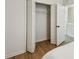 Bedroom closet with bifold doors and wire rack at 3185 Perch Sw Dr, Marietta, GA 30008