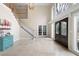 Bright foyer with a staircase, high ceilings, and double front doors at 1850 Kirkmont Nw Dr, Marietta, GA 30064
