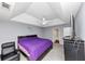 Bedroom featuring carpet flooring, grey walls, and a ceiling fan at 5705 Mountain Cres, Stone Mountain, GA 30087