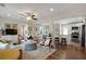 Open-concept living room showcases hardwood floors and seamless flow to the kitchen at 1916 Cannon St, Decatur, GA 30032