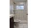 Updated bathroom with a tiled walk-in shower and updated fixtures at 197 Upshaw Sw St, Atlanta, GA 30315