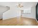 Bright, airy living room with modern finishes, ceiling fan, and open layout at 103 Timber Ridge Dr, Cartersville, GA 30121