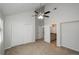Spacious bedroom featuring vaulted ceilings, a closet, and access to the bathroom at 150 Karina Pl, Canton, GA 30115