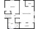 Basement floorplan featuring bedroom, rec room, laundry room, bathroom and hall at 6296 Flamingo Way, Morrow, GA 30260