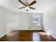 Empty bedroom showcasing hardwood floors and natural light at 6296 Flamingo Way, Morrow, GA 30260