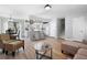 Open-concept living space, with a modern kitchen, a dining area and a cozy living room at 975 Malibu Dr, Marietta, GA 30066