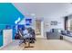 Modern bedroom featuring a gaming setup, workstation, and a comfortable window seat at 102 Rosebury Dr, Canton, GA 30115