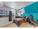 Unique teen bedroom featuring a skateboard wall, and ample natural light at 102 Rosebury Dr, Canton, GA 30115