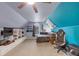 Spacious teen bedroom featuring a built-in shelving, and a skateboard wall at 102 Rosebury Dr, Canton, GA 30115
