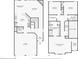 Downstairs floor plan featuring kitchen, living room, garage, pantry, and powder room at 220 Ashley Se Ln # 19, Smyrna, GA 30080