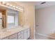 Bathroom with double sinks, a large mirror, a soaking tub, and a walk-in shower at 3110 Chandon Ln, Lawrenceville, GA 30044