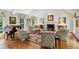 Elegant living room with vaulted ceilings, a grand piano, and a decorative fireplace at 1762 Nancy Creek Bluff, Atlanta, GA 30305