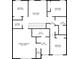 Upstairs floor plan layout showing bedrooms, living room, and bathrooms at 332 Hinton Farm Way, Dacula, GA 30019