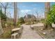 Picturesque backyard with stone walkways, bench seating, and well-maintained landscaping at 3620 Highpoint Rd, Cumming, GA 30041