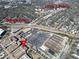 Aerial view of Little 5 Points, Dekalb Ave and surrounding area with labels and markers at 1253 Caroline Ne St, Atlanta, GA 30307