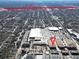 Aerial view showcasing the property's location near I-20 and surrounding commercial areas at 1253 Caroline Ne St, Atlanta, GA 30307