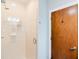 Shower area features clear glass door and chrome hardware at 1253 Caroline Ne St, Atlanta, GA 30307