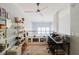 Upper level shows desk area with built-ins overlooking the rest of the open concept home at 1253 Caroline Ne St, Atlanta, GA 30307