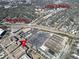 Aerial view of commercial area with ample parking, close to Little 5 Points and DeKalb Ave at 1253 Caroline Street Northeast Ne, Atlanta, GA 30307