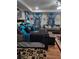 Bedroom with stylish decorations and a comfortable bed with unique throw pillows at 2761 Trebek Ct, Mcdonough, GA 30253