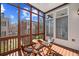 Relaxing screened porch with outdoor seating and neighborhood views at 5816 Riverstone Cir # 11, Atlanta, GA 30339