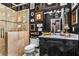 Chic bathroom featuring dramatic decor, modern fixtures and glass enclosed shower at 538 Sarabrook Ne Pl, Sandy Springs, GA 30342