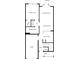 First floor floorplan featuring primary suite, open kitchen, gathering place, and garage at 184 Darbys Crossing Ct, Hiram, GA 30141