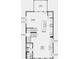 Detailed floorplan showcasing the kitchen, dining area, great room, and deck on the second level at 1733 Lansmere Sw St, Marietta, GA 30008