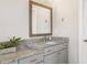 Bathroom vanity area showcasing a stylish granite countertop and modern fixtures at 475 Rowes Cir, Alpharetta, GA 30009