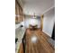 Bright eat-in kitchen featuring granite countertops, a view to the dining area, and lots of storage at 770 Prickett Rd, Douglasville, GA 30134